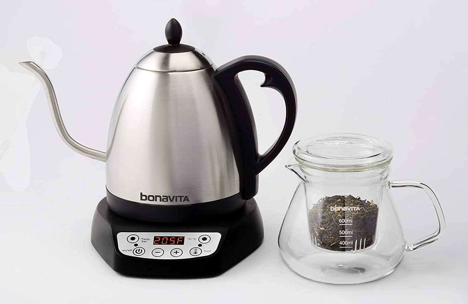 Bonavita 1.0L Variable Temperature Electric Kettle, 1.0 Liters, Stainless  Steel